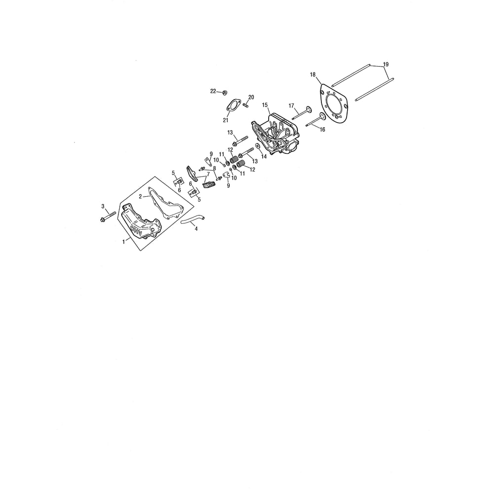 Cylinder Head 1 Diagram and Parts List for 13AP11CP756  Cub Cadet Lawn Tractor